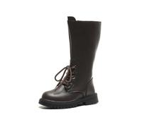 Générique Bottine Fille Courte Confortable,Fille Avec Zip Confortables Doublure Chaude Chaussures Chaud Bottes Confort Et Bottines Garçon Talon Fourrure Souple Boots (Brun,34)