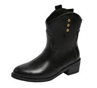Générique Bottine ImperméAble Moyen Talon RéTro RéSistantes Boots EléGante Confortable Bottillons AntidéRapantes Doublure Chaude Hauteur Cheville Bottes Hiver Bout Rond Voyages Bottine