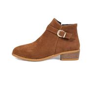 Générique Bottines Chelsea Femme Décontractées avec Fermeture Éclair Latérales et Boucles Bottes Femme avec Bout Pointu Botte Tendance à Enfiler Bottine Loisirs Bottines Confortable Automne Hiver