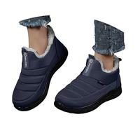 Générique Bottines de Neige Femme d'Hiver France, Sans Lacets Chaussures Chaudes Isolantes pour la Neige et le Froid, avec Fourrure Intérieure Confortable et Semelle Antidérapante Robuste