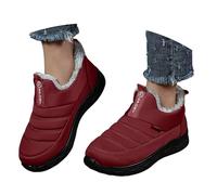 Générique Bottines de Neige Femme d'Hiver France, Sans Lacets Chaussures Chaudes Isolantes pour la Neige et le Froid, avec Fourrure Intérieure Confortable et Semelle Antidérapante Robuste