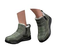 Générique Bottines de Neige Unisexe France Hiver, Bottines Courtes Fourrées Chaudes Antidérapantes pour Hommes et Femmes, Chaussures d'Hiver Extérieur Quotidiennes à Glissière Etanche