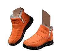 Générique Bottines de Neige Unisexe France Hiver, Bottines Courtes Fourrées Chaudes Antidérapantes pour Hommes et Femmes, Chaussures d'Hiver Extérieur Quotidiennes à Glissière Etanche