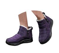 Générique Bottines de Neige Unisexe France Hiver, Bottines Courtes Fourrées Chaudes Antidérapantes pour Hommes et Femmes, Chaussures d'Hiver Extérieur Quotidiennes à Glissière Etanche