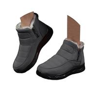 Générique Bottines de Neige Unisexe France Hiver, Bottines Courtes Fourrées Chaudes Antidérapantes pour Hommes et Femmes, Chaussures d'Hiver Extérieur Quotidiennes à Glissière Etanche