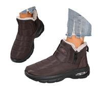 Générique Bottines de Neige Unisexe France Hiver, Bottines Courtes Fourrées Chaudes Antidérapantes pour Hommes et Femmes, Chaussures d'Hiver Extérieur Quotidiennes à Glissière Etanche