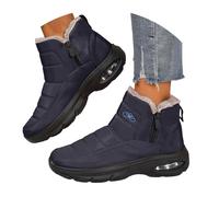 Générique Bottines de Neige Unisexe France Hiver, Bottines Courtes Fourrées Chaudes Antidérapantes pour Hommes et Femmes, Chaussures d'Hiver Extérieur Quotidiennes à Glissière Etanche