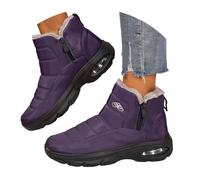 Générique Bottines de Neige Unisexe France Hiver, Bottines Courtes Fourrées Chaudes Antidérapantes pour Hommes et Femmes, Chaussures d'Hiver Extérieur Quotidiennes à Glissière Etanche