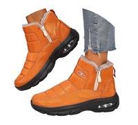 Générique Bottines de Neige Unisexe France Hiver, Bottines Courtes Fourrées Chaudes Antidérapantes pour Hommes et Femmes, Chaussures d'Hiver Extérieur Quotidiennes à Glissière Etanche