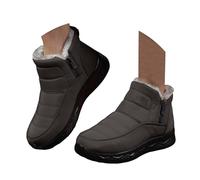 Générique Bottines de Neige Unisexe France Hiver, Bottines Courtes Fourrées Chaudes Antidérapantes pour Hommes et Femmes, Chaussures d'Hiver Extérieur Quotidiennes à Glissière Etanche