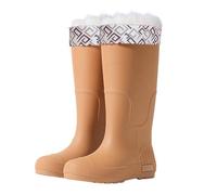 Générique Bottines De Pluie Femme Haute Imperméable Caoutchoucs Bottes Pluies Cheville Fourrées Mollet Large Bottes Pluies Femme Fantaisie Fantaisies Antidérapantes Jardins Botte Pluie Sécurité 2026