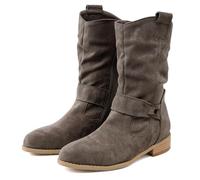 Générique Bottines d'hiver À Talons Hauts Et Fermeture Éclair Classiques Noires À La Nouvelles Chaussures Semelle Épaisse Respirantes(Gris foncé,36)