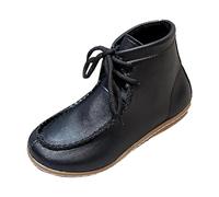 Générique Bottines Femme orthopédique Confortable Antidérapant Cuir souple Bottes Automne Hiver Mode Casual Chaussures Ankle Boots Bout Rond Bottes à cheville 36-43