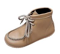 Générique Bottines Femme orthopédique Confortable Antidérapant Cuir souple Bottes Automne Hiver Mode Casual Chaussures Ankle Boots Bout Rond Bottes à cheville 36-43