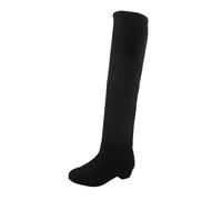 Générique Bottines Femme Talon Bottines Femme Pieds Larges Décontracté Et Élégant Plate Souple Imperméable Bottine Pied Large Chaudes Extérieur Boots Vernies Noires