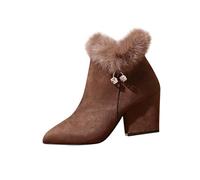 Générique Bottines Femmes Cuir Chelsea bottines Mode Antidérapantes Confortables Western Bottines Equitation Bottes Hiver Chaud chaussures Décontractées Respirantes Classiques Bottes pour Femmes