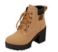 Générique Bottines Femmes Cuir Chelsea bottines Mode Antidérapantes Confortables Western Bottines Equitation Bottes Hiver Chaud chaussures Décontractées Respirantes Classiques Boots à Talons Carrés