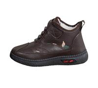 Générique Bottines Fourrées Femme Imperméables Fourrées Chaude Bottines Confortable Antidérapante Mi-Mollet Chaussures Chaudes Repousse La Neige Fondue Latéral Zip chaussures de neige femme Café 42