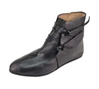 Générique Bottines médiévales et Renaissance pour Hommes, Bottes de Chevalier/Prince, Chaussures Plates rétro en Cuir PU, Accessoires de Costume de Pirate pour Jeux de rôle