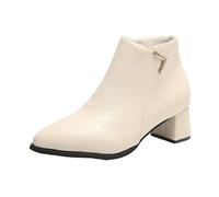 Générique Bottines Pieds Larges Femme Bottines Boots Femme Décontracté Et Élégant Anti-Dérapantes Imperméable Bottine A Lacet Chaudes Extérieur Boots Slip On Dentelle