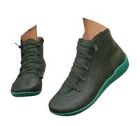 Générique Bottines Pieds Larges Femme Bottines Confort Femme Décontracté Et Élégant Plate Souple Imperméable Bottine Hiver Chaudes Extérieur Boots Slip Dentelle