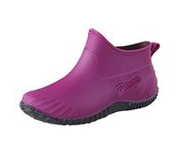 Générique Bottines Pluie Femme Imperméables Botte Impermeable Plastique Bottes en Caoutchouc Botte de Pluie Fille Automne Chaussure de Cuisine Chaussures Montantes Chelsea Wellington Boots Légères