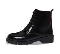Générique Bottines pour Femmes Bottes Bottines à Lacets en Cuir pailleté élégantes pour Femmes Bottes Chaudes Confortables Femme Bottines Confort Pieds (Black, 42)