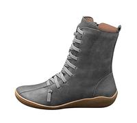 Générique Bottines Rétro Mi-Mollet Femmes Léopard Grosses Chaussures Cheville Shorts Chunky pour Bottes (Grey, 37)