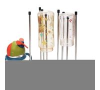 Générique Bottle Drying Rack, Cup Draining Holder, 8-Pole Foldable Space Saving, Kitchen Table Top Accessories, Baby Bottle Dry Rack | for Glass Mugs Wine Decanter Jars