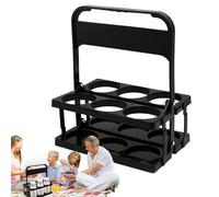 Générique Bottle Holder Rack, Drink Organizer Stand, Authentic Folding Beverage Carrier, Reusable Storage Stand Portable Handle Design Milk Juice Coffee Beer Holder Picnic Kitchen Bar Use