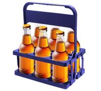 Générique Bottle Holder Rack, Drink Organizer Stand, Authentic Folding Beverage Carrier, Reusable Storage Stand Portable Handle Design Milk Juice Coffee Beer Holder Picnic Kitchen Bar Use