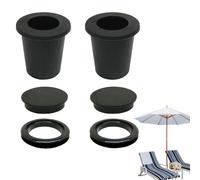 Générique Bouchon Anneau pour Trou de Parapluie de Table de Jardin,Lot de 6 Insert de Table pour Parapluie - Adaptateur pour Trou de 2 à 2,5 Pouces,pour Ombrelles Terrasse Café Plage Pique-Nique
