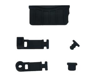 Générique Bouchon Anti-Poussière en Silicone pour Nouveau 3DS XL/LL 3DSXL 3DSLL 2DS Capuchon de Protection pour Prise d'écouteurs Dock de Chargement Couvercle Anti-Poussière (Black)