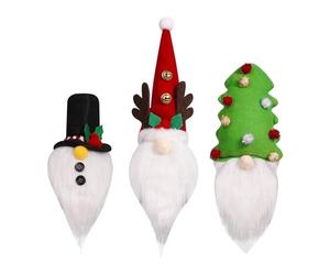 Générique Bouchon De Bouteille De Vin De Noël,Protecteur De Couvercle Réutilisable Mignon,Couvercles De Bouteille De Noël 3 Pièces - pour Bière Whisky Verre Fêtes Anniversaire Halloween Voyage Maison