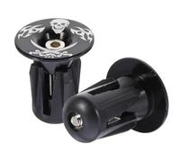 Générique Bouchon de Guidon de Vélo en Alliage D'aluminium Noir, Paire Remplaçable Verrouillage Sécurisé pour Cintre Velo Route, Accessoire pour Cyclistes