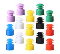 Générique Bouchons à Vis en Plastique Couleur Aléatoire 100 Étanchéité Solide Élasticité pour Tubes à Essai et Bouteilles Adaptés pour Médecine et Industrie Chimique