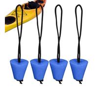 Générique Bouchons De Dalot | 4 cm Universel avec dragonne Lot de 4 pièces | Kit De Bouchons De Nable Kayak | pour Canoë, Bateau Assaut, Embarcations, Amarrage et Activités Nautiques