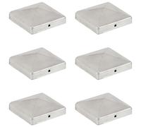 Générique Bouchons de Poteau de clôture 6 pcs Métal galvanisé 101x101 mm,Accessoires pour clôtures & portillons,5.1KG-145492