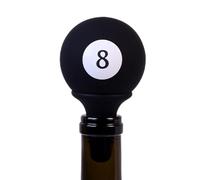 Générique Bouchons de vin en Silicone - de bière réutilisable en Forme de Boule de Billard n°8 | Bouchons en Silicone pour Bouteilles de vin - pour Conserver la fraîcheur, Whisky, Bar, soirée,