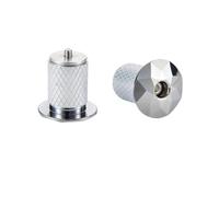 Générique Bouchons d'extrémité de guidon de vélo de route en alliage d'aluminium, capuchon de barre de poignée Polyg, couvercle multicolore, accessoire de vélo(WHITE)