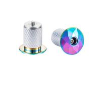 Générique Bouchons d'extrémité de guidon de vélo de route en alliage d'aluminium, capuchon de barre de poignée Polyg, couvercle multicolore, accessoire de vélo(Colorful)