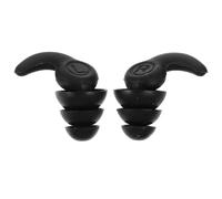 Générique Bouchons D'oreille en Silicone Réutilisables 1 Paire Design Ergonomique Invisible, Auditive Portable Noire pour Dormir et Concerts