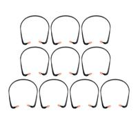Générique Bouchons D'oreilles Antibruit en Silicone Noir Bande, 10 Pièces, de Bruit pour Dormir et Voyages en Avion
