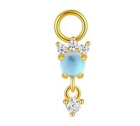 Générique Boucle d ' Oreille à Clous en fabriquée en Argent avec Accents de Diamants, idéale pour Un Port prolongé, Bijoux à la Mode, Cadeaux