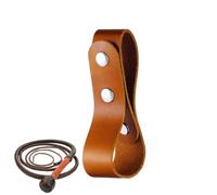 Générique Boucle d'étui de fouet - Ceinture en cuir PU épais marron avec boucle de fouet, étui rustique pour adultes, professionnels, passionnés, débutants, amateurs, femmes