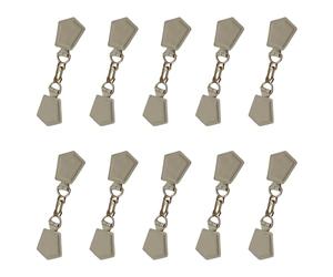 Générique Boucles à crochet en métal, 10 pièces, broches de fermoir, fermeture à bascule, languette en cuir PU, de Clip de fermeture