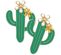 Générique Boucles d'Oreilles Cactus pour Femmes 1 Paire de Puces d'Oreilles Délicates en Métal Robuste Bijoux Esthétiques Plantes Accessoires pour Usage Quotidien et Occasions