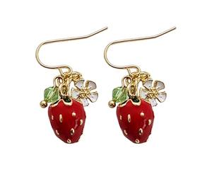 Générique Boucles D'oreilles Fraise pour Filles en Alliage, Design Polyvalent et Résistance à L'usure, Style Mignon et Rafraîchissant pour L'été