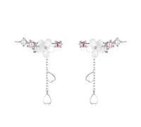 Générique Boucles D'oreilles Longues en Cuivre Fleurs de Cerisier, Délicates et Non Déformables, pour Femmes et Adolescentes Lors de Rendez-anniversaires