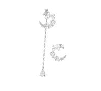 Générique Boucles D'oreilles Pendantes Asymétriques Style et Facile à Assortir en Argenté pour Fêtes et Anniversaires